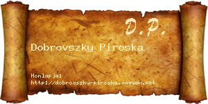 Dobrovszky Piroska névjegykártya