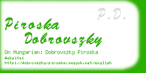 piroska dobrovszky business card